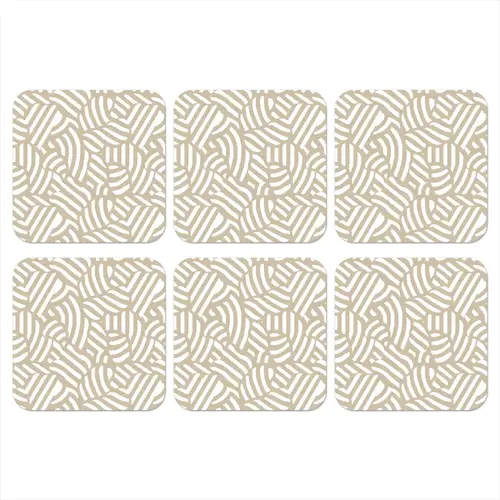 Abstract - Modern - Beige onderzetter kurk middel 366 -3d