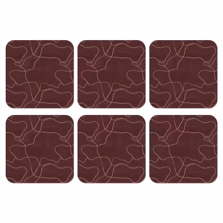 Abstract - Modern - Bruin onderzetter kurk middel 366 -3d