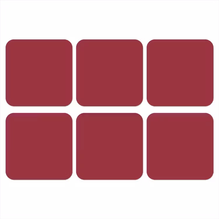 Antique - Ruby - Rood onderzetter kurk middel 366 -3d