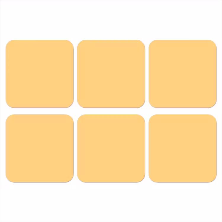 Apricot - Ice - Oranje onderzetter kurk middel 366 -3d