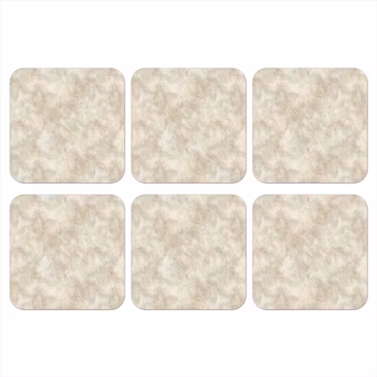 Beige - Reliëfstructuur - Natuursteen onderzetter kurk middel 366 -3d