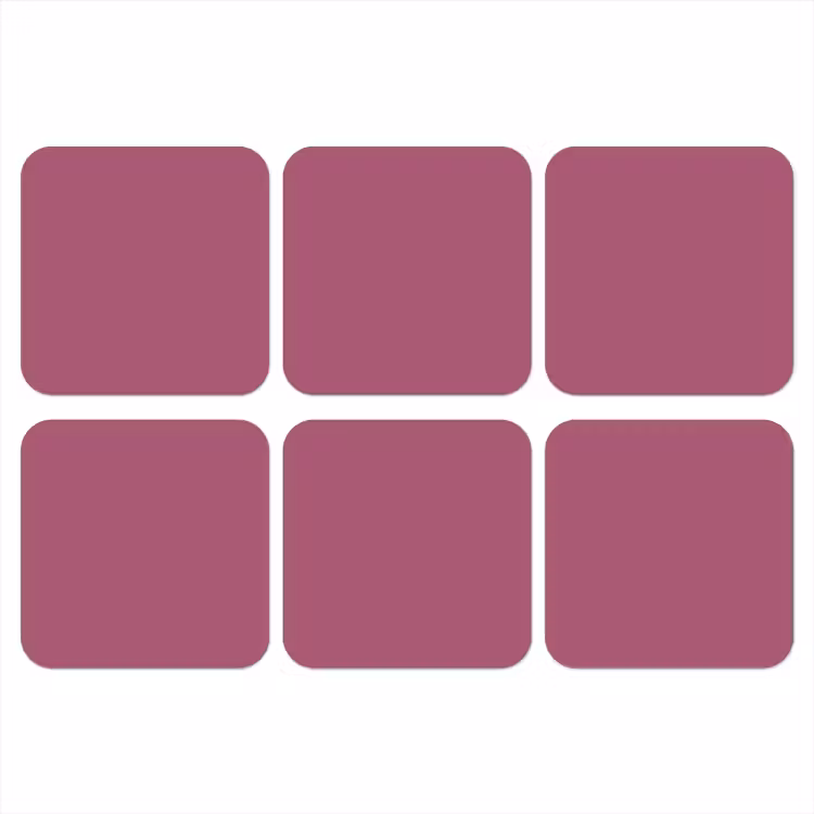 Berry - Roze -Pink onderzetter kurk middel 366 -3d