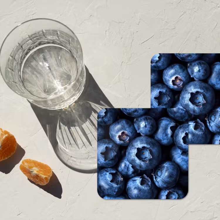 Bessen - Blauw - Fruit onderzetter kurk middel -sfeer4