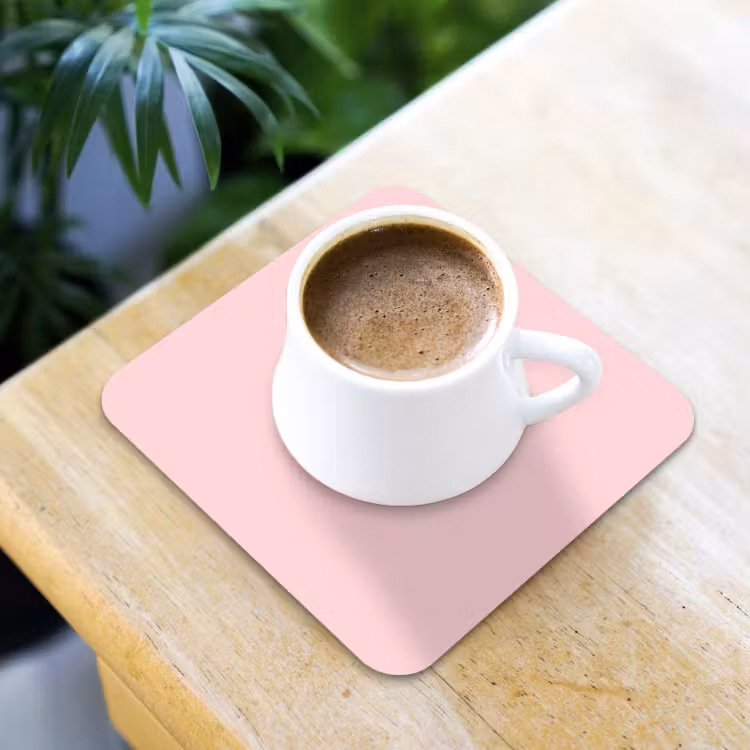 Bisou - Roze - Minimalistisch onderzetter kurk middel -sfeer5