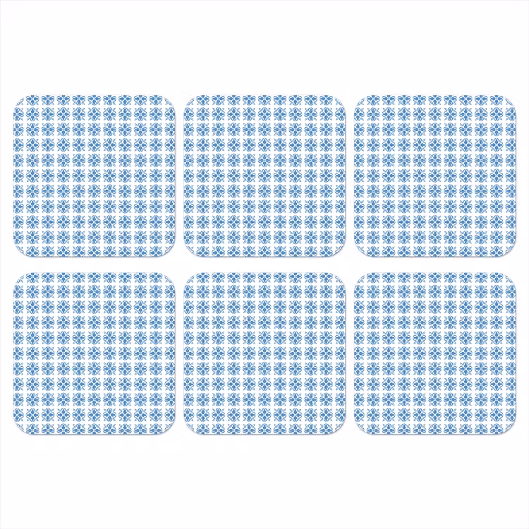 Zee - Sfeer - Blauw - Wit onderzetter kurk middel 366 -3d