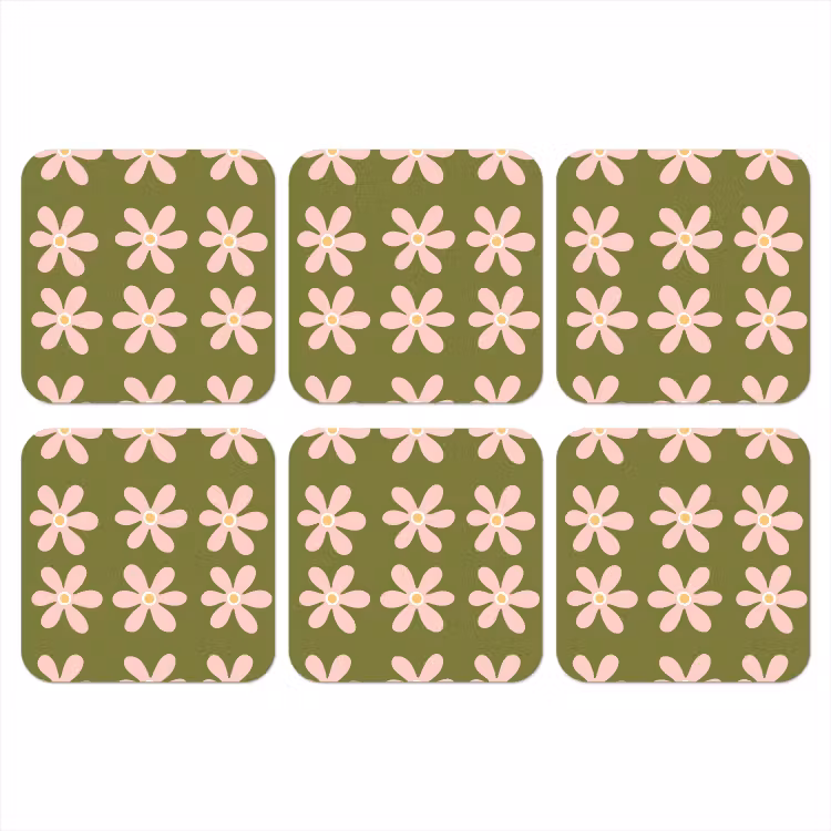 Bloem - Modern - Groen onderzetter kurk middel 366 -3d
