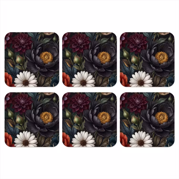 Bloemen - Boeket - Natuur - Klassiek - Weelderig onderzetter kurk middel -3d