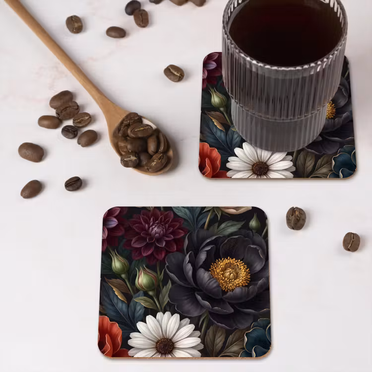Bloemen - Boeket - Natuur - Klassiek - Weelderig onderzetter kurk middel -sfeer2