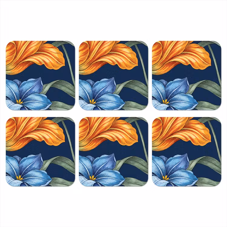 Onderzetter - Bloemen - Botanisch - Patroon - Bloemen - Botanisch - Patroon onderzetter kurk middel