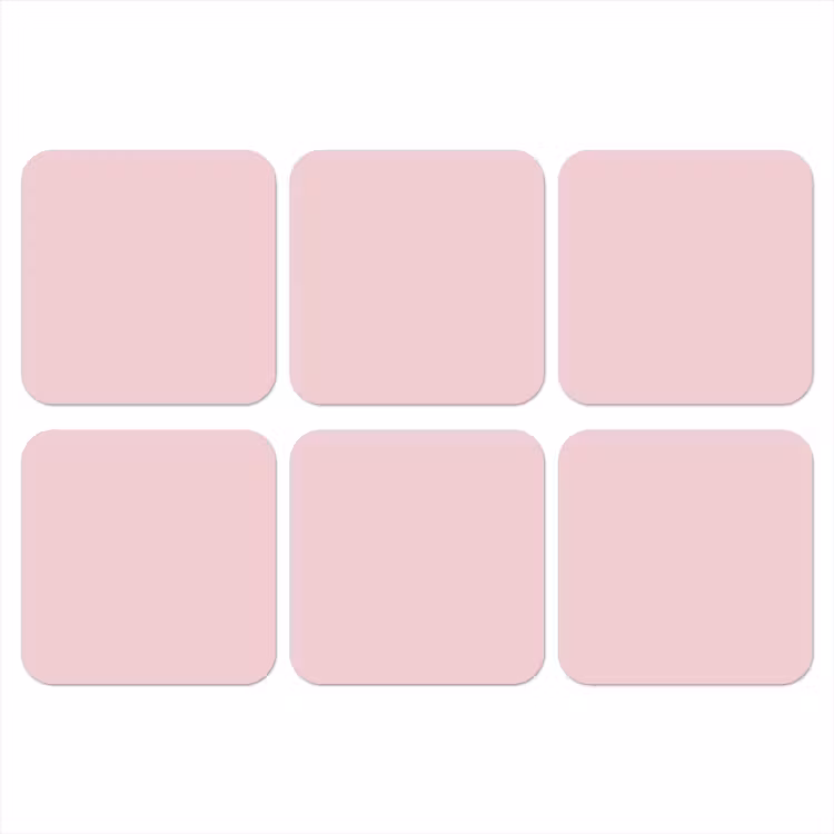Blush - Pink - Roze onderzetter kurk middel 366 -3d