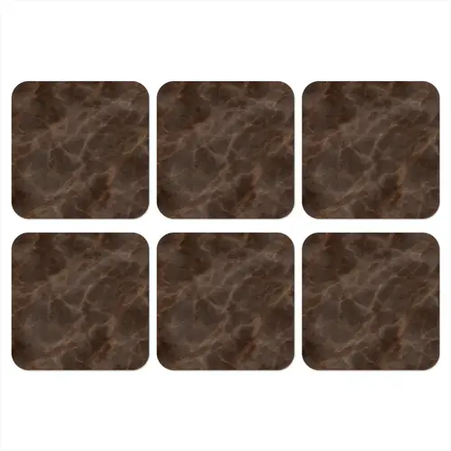 Bruin marmer - Organisch - Natuursteen onderzetter kurk middel -3d