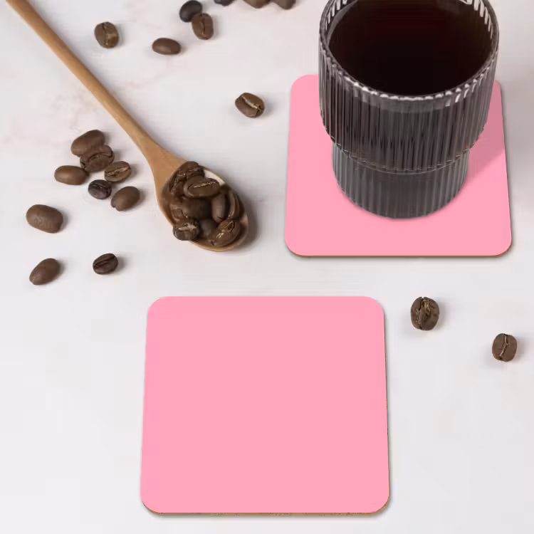 Bubblegum - Pink - Roze onderzetter kurk middel 366 -sfeer2