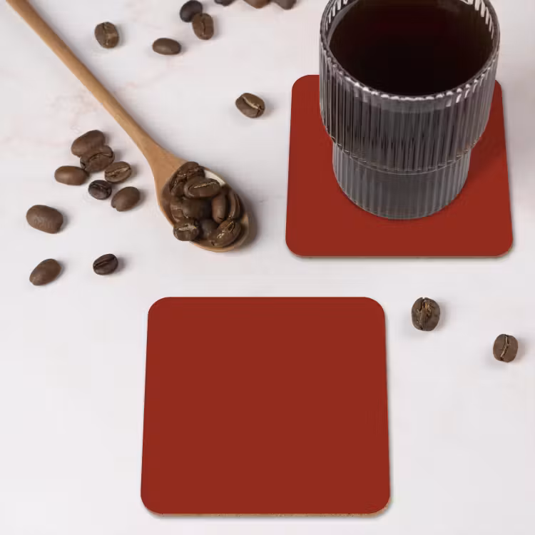Burnt - Copper - Rood onderzetter kurk middel 366 -sfeer2