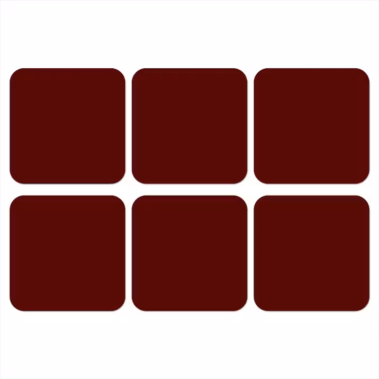 Burnt - Mahogany - Rood onderzetter kurk middel 366 -3d
