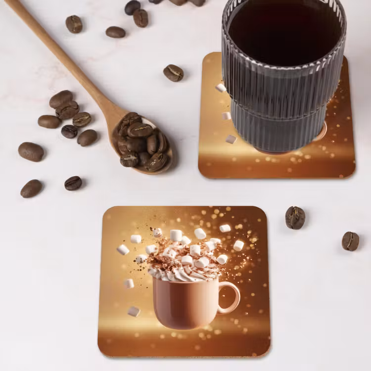 Chocomelk - Drinken - Warm - Bruin onderzetter kurk middel -sfeer2