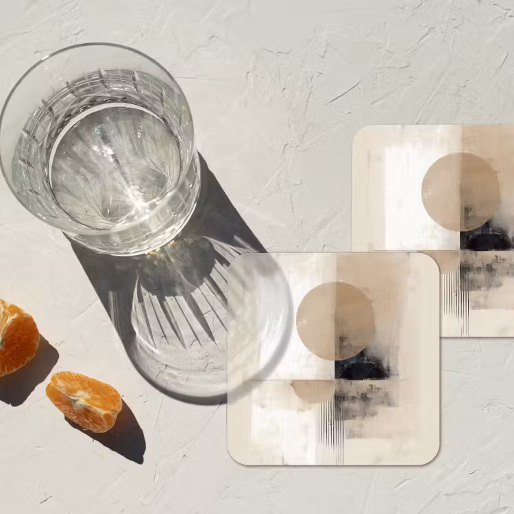Cirkel - Compositie - Diepte - Beige onderzetter kurk middel -sfeer4