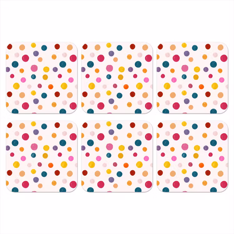 Cirkels - Speels - Kleurrijk onderzetter kurk middel 366 -3d
