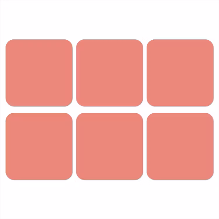 Coral - Reef - Rood onderzetter kurk middel 366 -3d