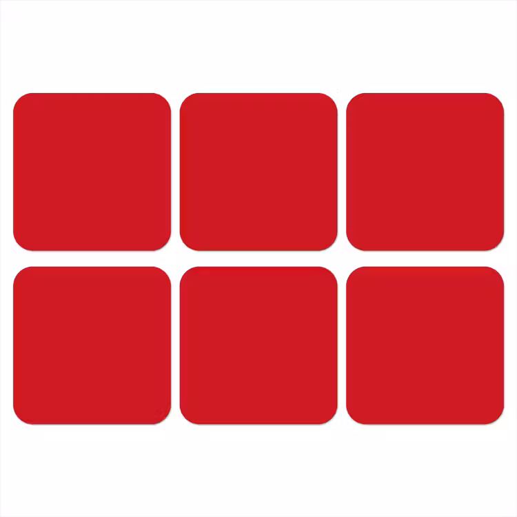 Crimson - Velvet - Rood onderzetter kurk middel 366 -3d