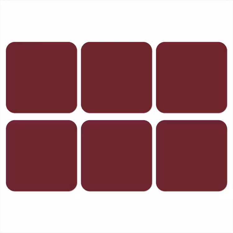 Dark - Garnet - Rood onderzetter kurk middel 366 -3d