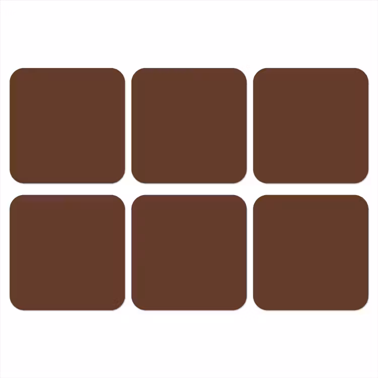 Deep - Clay - Brown - Bruin onderzetter kurk middel 366 -3d