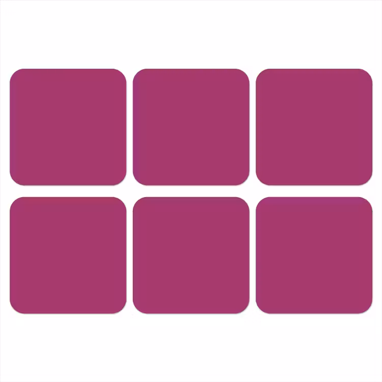 Deep - Magenta - Paars onderzetter kurk middel 366 -3d