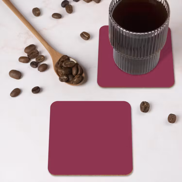 Deep - Rasberry - Rood onderzetter kurk middel 366 -sfeer2