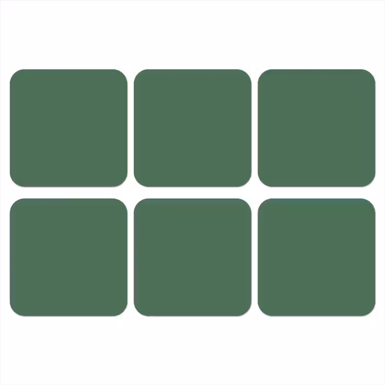 Deep - Sagewood - Groen onderzetter kurk middel 366 -3d