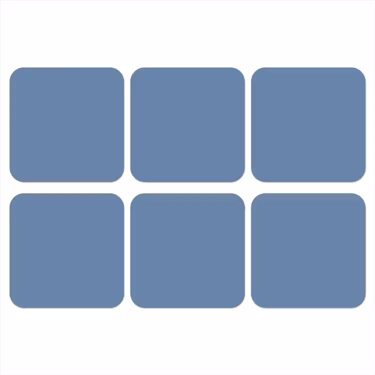 Denim - Breeze - Blauw onderzetter kurk middel 366 -3d