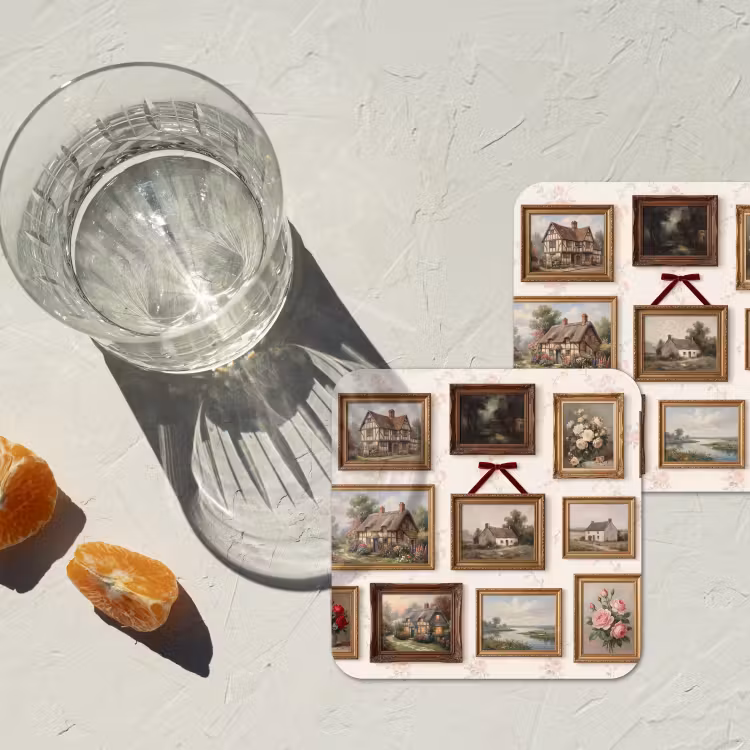 Dier - Kat - Portret - Klassiek onderzetter kurk middel -sfeer4