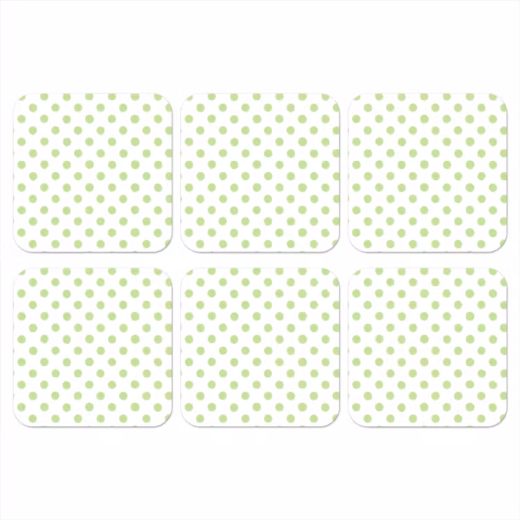 Dots - Klassiek - Groen onderzetter kurk middel 366 -3d