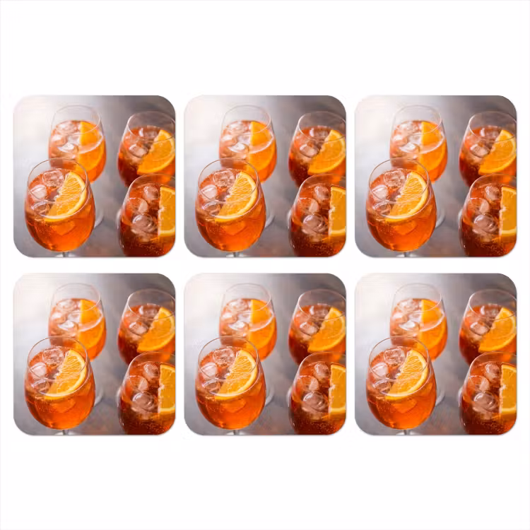 Drank - Sinaasappel - IJs - Zomer - Oranje onderzetter kurk middel -3d