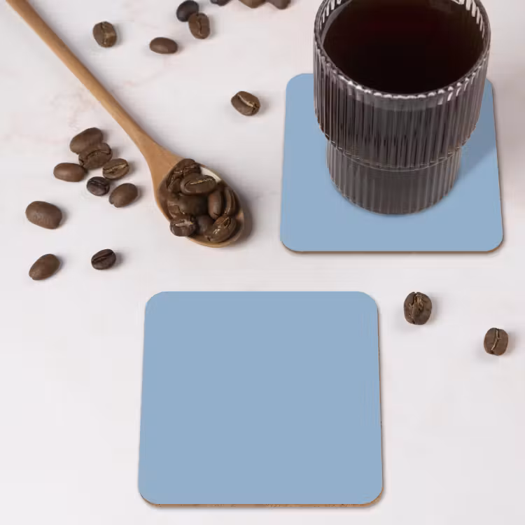 Dusty - Denim - Blauw onderzetter kurk middel 366 -sfeer2