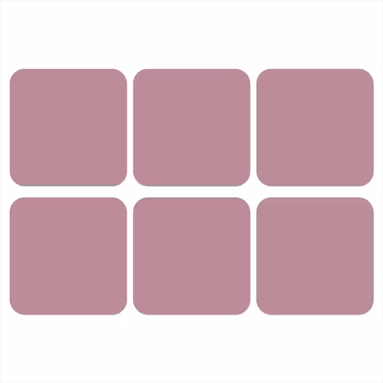 Dusty - Mauve - Paars onderzetter kurk middel 366 -3d