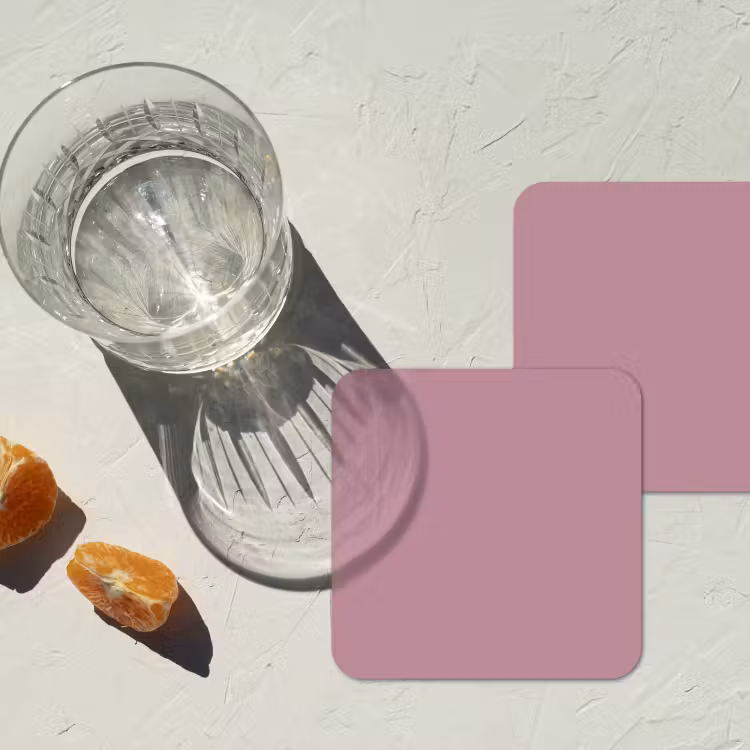 Dusty - Mauve - Paars onderzetter kurk middel 366 -sfeer4