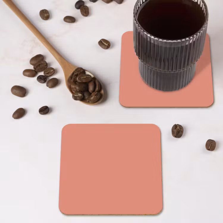 Earthy - Rose - Koraal onderzetter kurk middel 366 -sfeer2