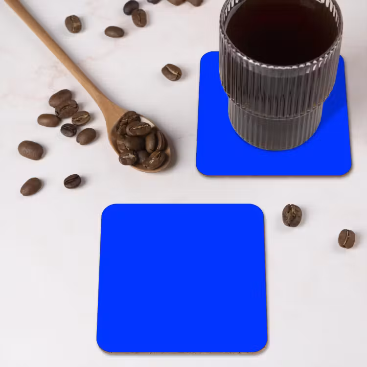 Electric - Blue - Blauw onderzetter kurk middel 366 -sfeer2