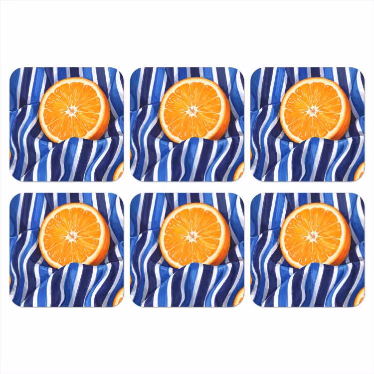 Onderzetter - Eten - Fruit - Oranje - Eten - Fruit - Oranje onderzetter kurk middel