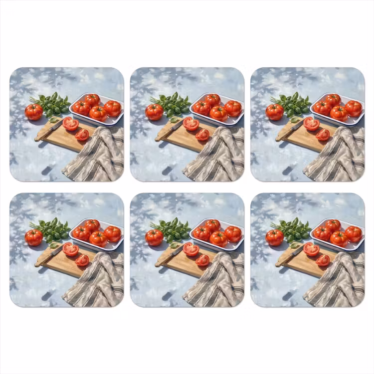 Eten - Keuken - Ingrediënten - Stillleven - Rood onderzetter kurk middel -3d