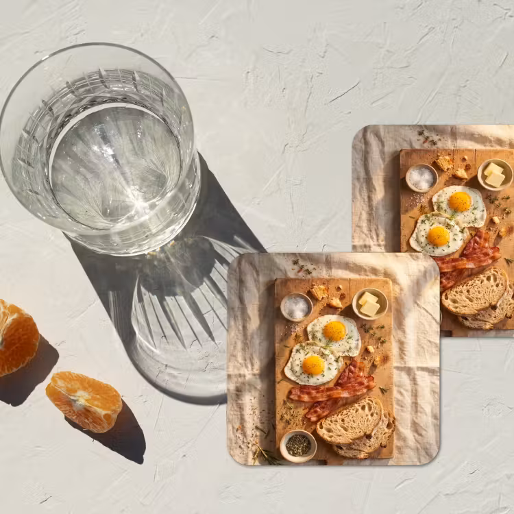 Eten - Ontbijt - Hout - Rustiek - Geel onderzetter kurk middel -sfeer4