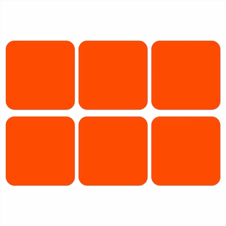 Fiery - Tangerine - Oranje onderzetter kurk middel 366 -3d