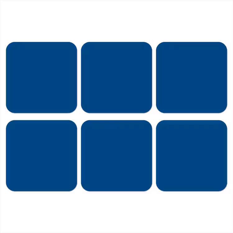 Free - Groove - Blauw onderzetter kurk middel 366 -3d