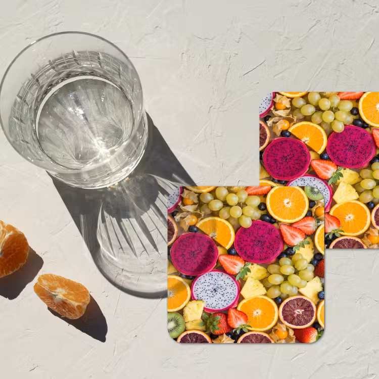 Fruit - Assortiment - Kleurrijk - Gezondheid onderzetter kurk middel -sfeer4