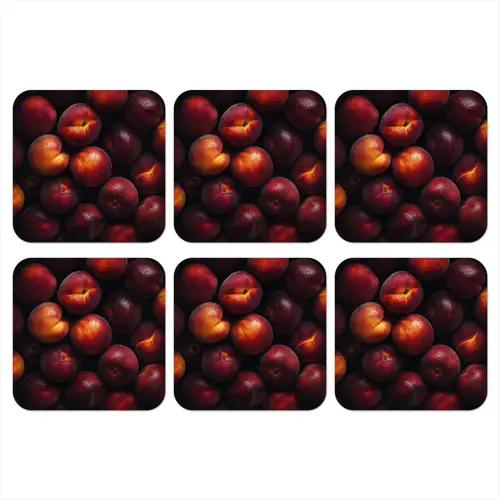 Fruit - Close up - Nectarines onderzetter kurk middel -3d