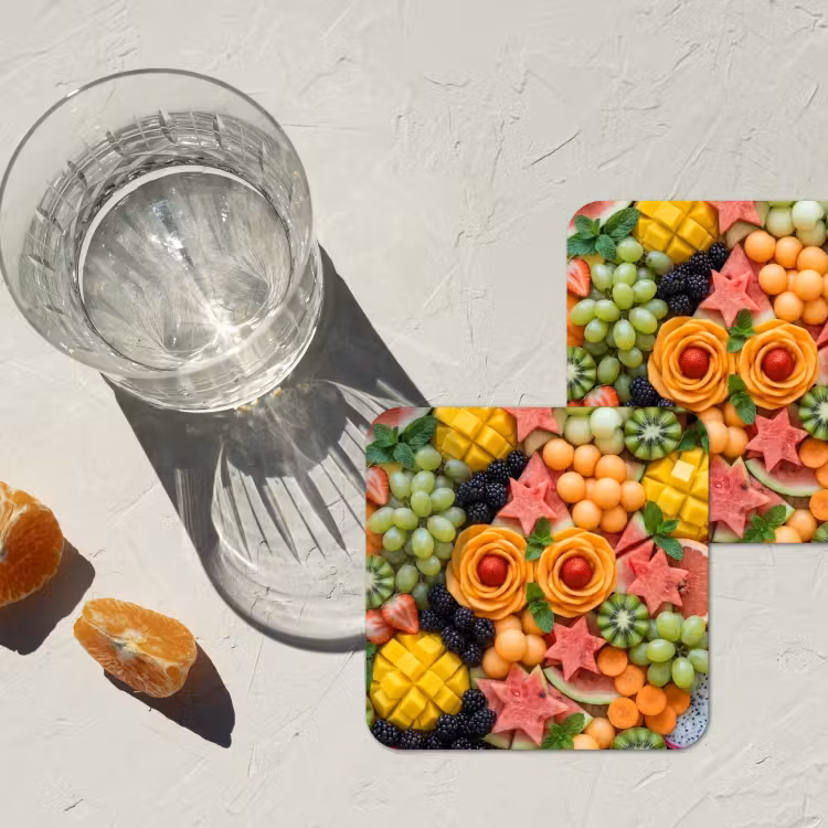 Fruit - Variatie - Kleurrijk - Vers - Eten onderzetter kurk middel -sfeer4