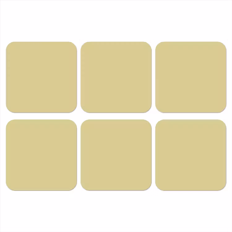 Golden - Clover - Geel onderzetter kurk middel 366 -3d