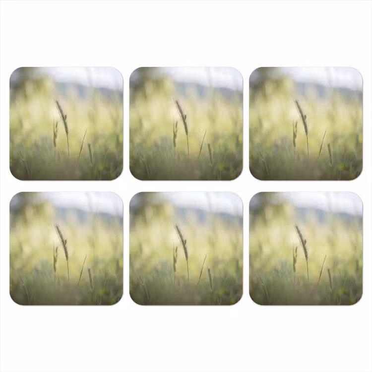 Graan - Aar - Natuur - Groen - Detail onderzetter kurk middel -3d