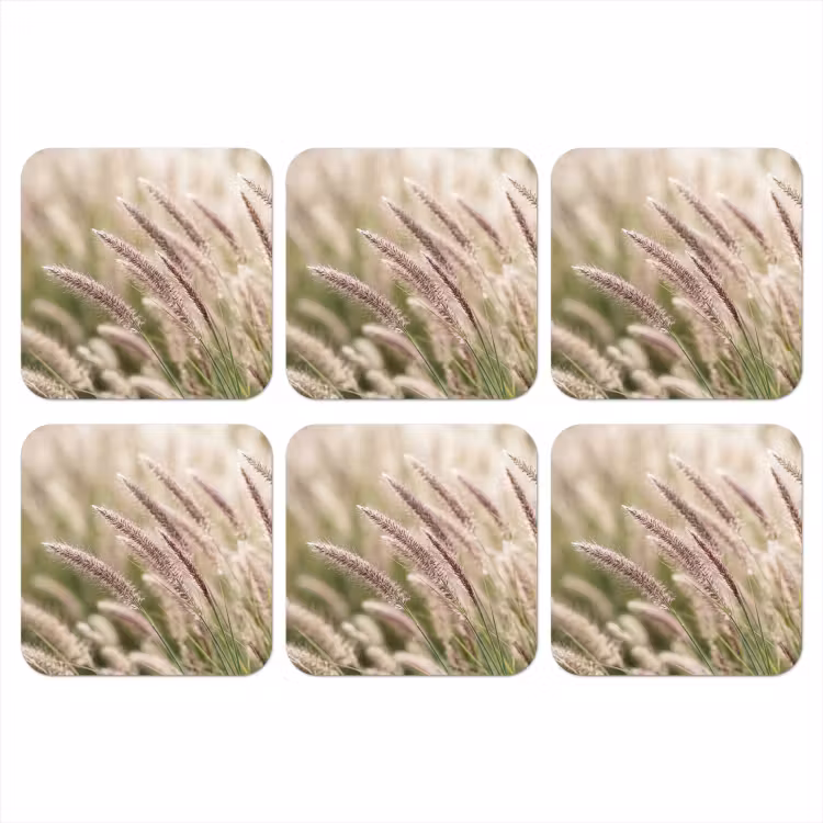 Gras - Close up - Groen onderzetter kurk middel -3d