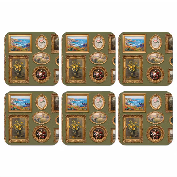 Hert - Bos - Natuur - Klassiek - Dieren onderzetter kurk middel -3d