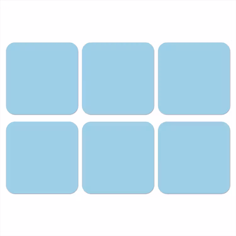 Ice - Blue - Blauw onderzetter kurk middel 366 -3d